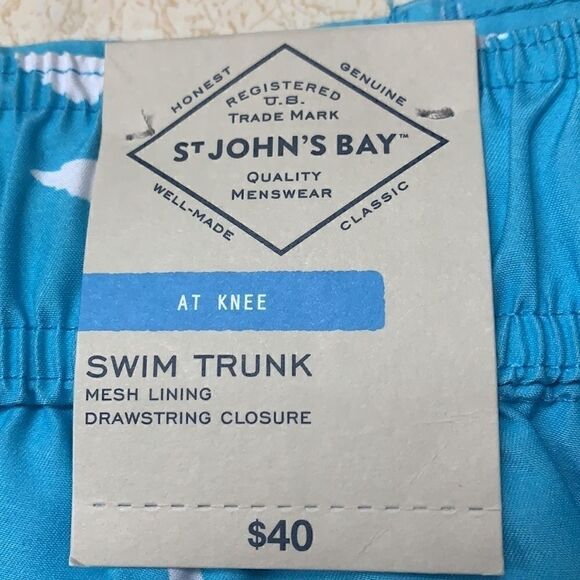 St. John’s Bay Swim Trunks Sz S NWT - Picture 4 of 6